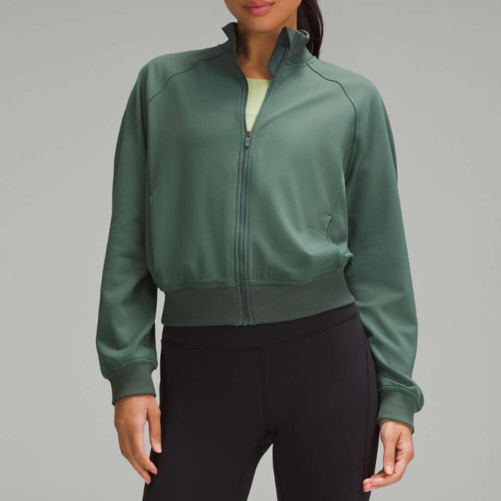 LULULEMON WUNDER UNDER TRACK JACKET *TWILL DARK FOREST SIZE 6 WMNS *NWT